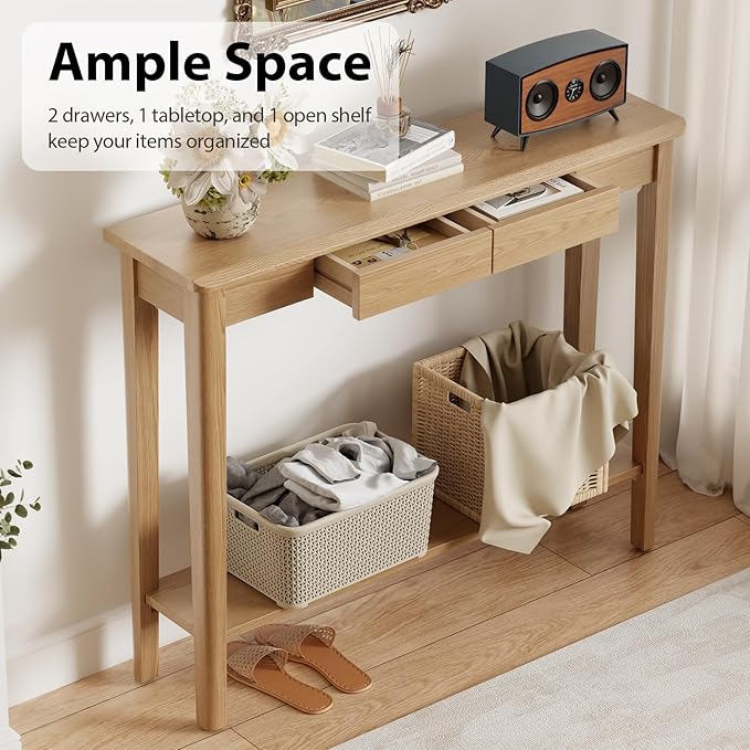 AQIMUELE Wood Console Table - Image 4