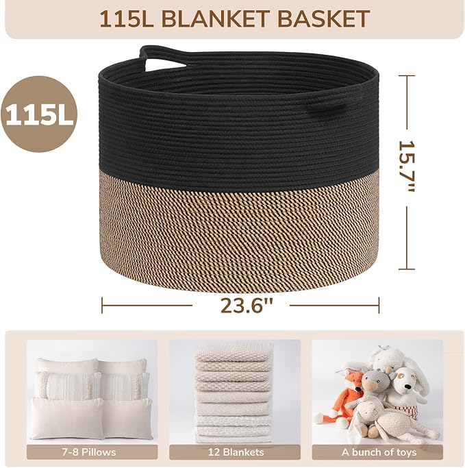 INDRESSME 115L Extra Large Storage Baskets - Image 2
