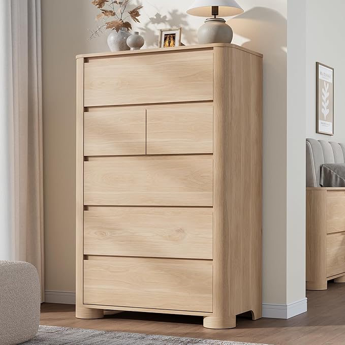 YANSNWO Minimalist Dresser and Nightstand Sets 4 Piece Bedroom Set, Wide & Tall - Image 5