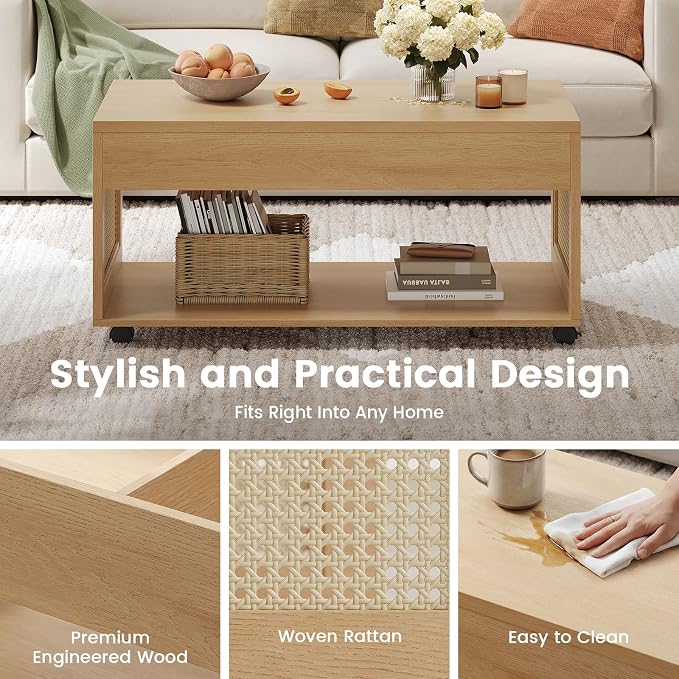 Sikaic Lift Top Coffee Table - Image 7
