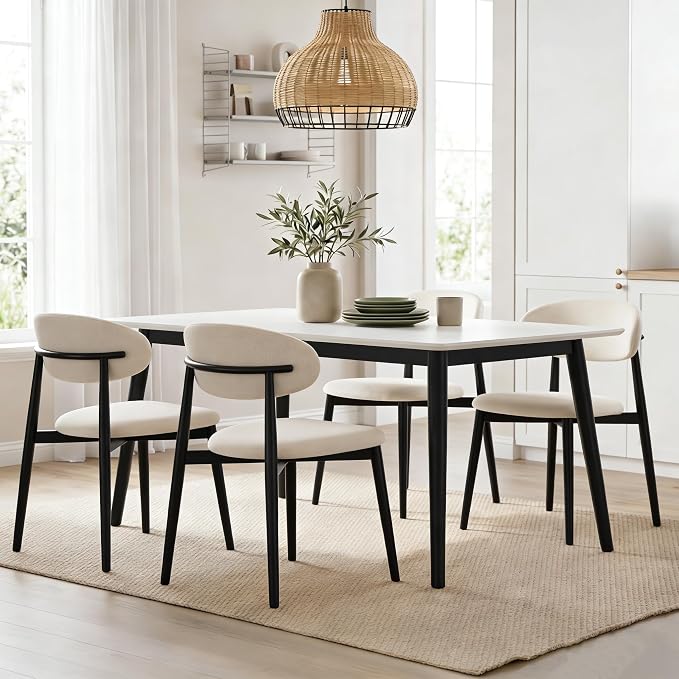 UVV Dining Chairs Set of 4, Metal Kitchen Chairs by UVVLivetheQualityLife