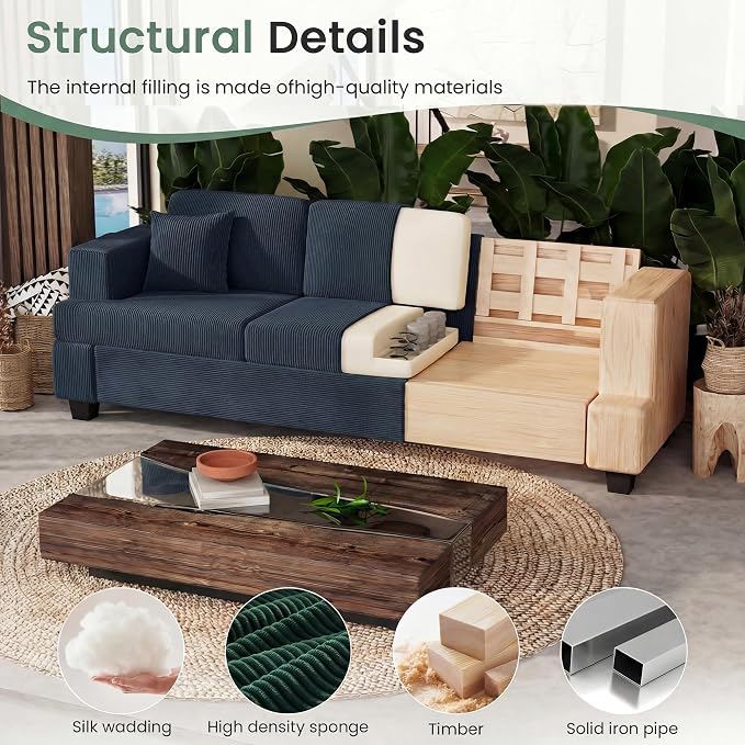 YOUDENOVA Sofa, 63” Comfy Loveseat Sofa - Image 7