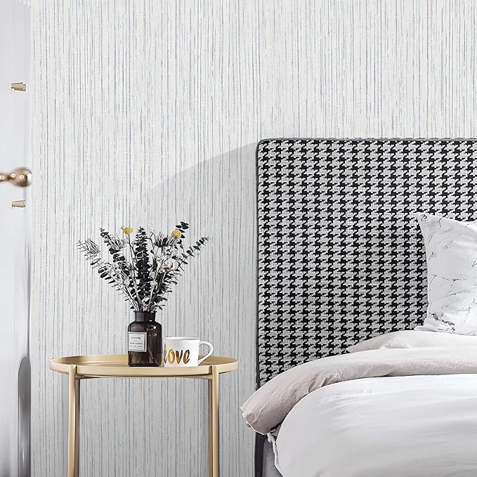 Beige Grey Grasscloth Wallpaper Peel and Stick 15.74" X 472.44" Removable - Image 5