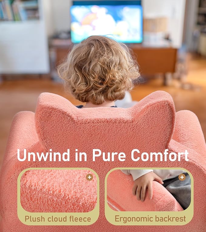 little dove Extra Wide Soft Toddler Couch Fold Out, Comfy Toddler Chair - Image 5