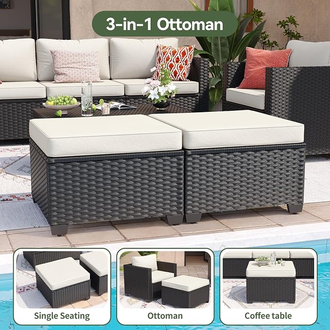Aoxun 10 Piece Outdoor Patio Furniture Set 7 Seats, Outdoor Sectional - Image 7