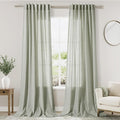 Sage Green Curtains 96 inches Long 2 panels by Nanspring