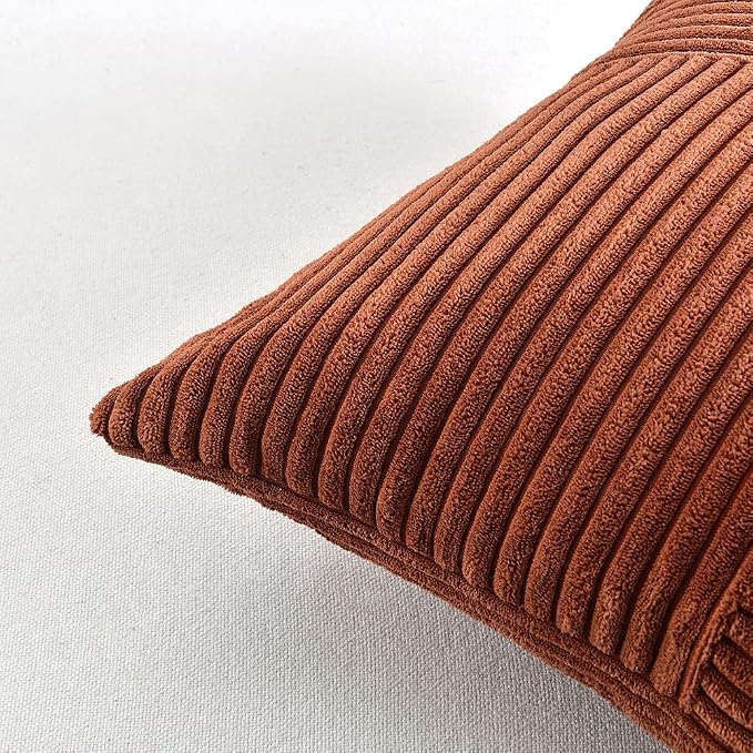 Fancy Homi 2 Packs Rust Long Lumbar Decorative Throw Pillow Covers 12x24 Inch - Image 5