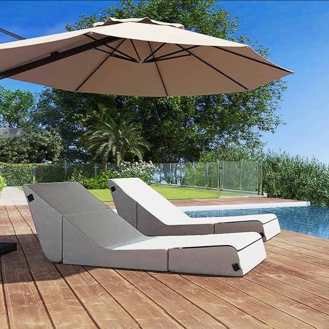jela Outdoor Sofa, Waterproof Folding Lounge Chair and Sofa, UV Resistant Patio - Image 3