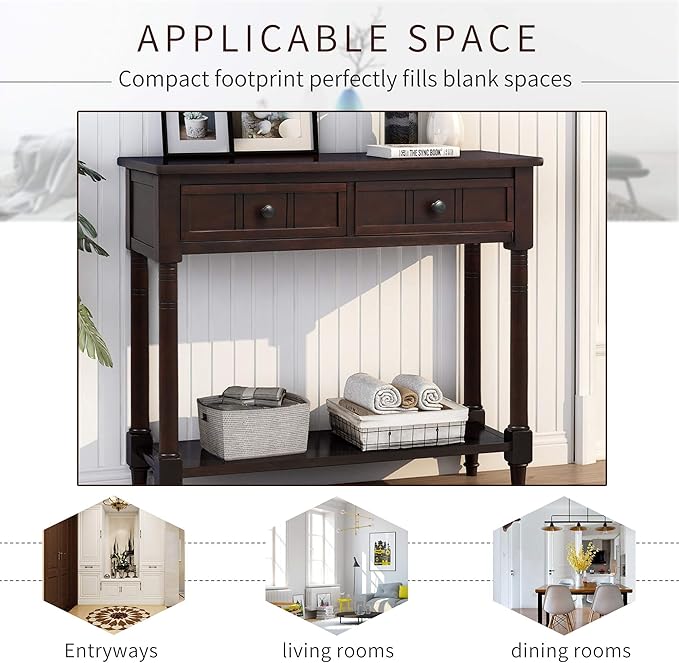 Harper & Bright Designs TREXM Daisy Series Console Table Traditional Design - Image 7