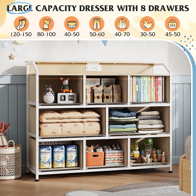 WLIVE Led Dresser for Bedroom, TV Stand for Bedroom - Image 4