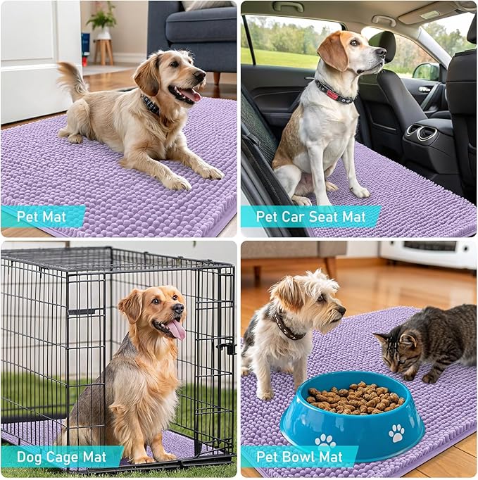 OLANLY Dog Door Mat for Muddy Paws 30x20, Absorbs Moisture and Dirt, Absorbent - Image 7