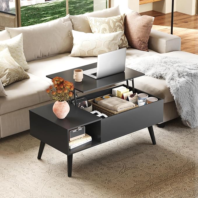 WLIVE Coffee Table for Living Room, Lift Top Coffee Table - Image 9