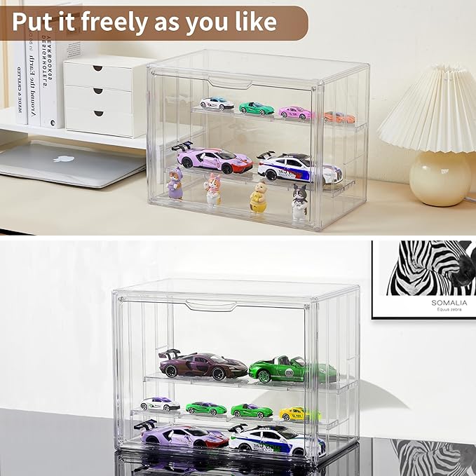 Display Case for Collectibles 4 Layer Updated Adjustable Acrylic Display Case - Image 3