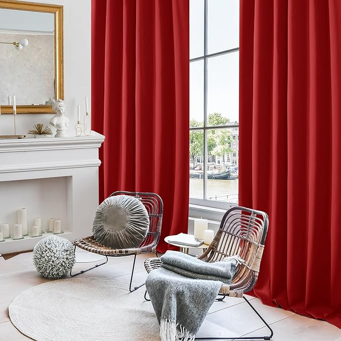 Deconovo Christmas Blackout Curtains, Thermal Insulated, W52 x L45 2 Panels - Image 4