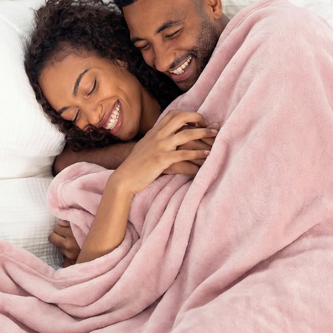 Bedsure GentleSoft Pink Fleece Blankets King Size - Image 8