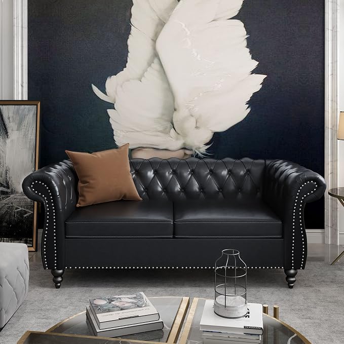 QHITTY 3 Piece Living Room Set, Sectional Chesterfield Sofa Chair Contemporary - Image 8