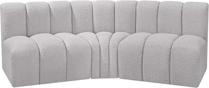 Meridian Furniture 102Grey-S3B Arc Collection Modern | Contemporary Modular Sofa by MeridianFurniture