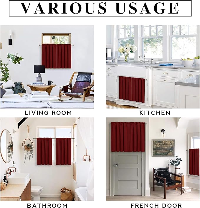 RYB HOME Short Blackout Curtains - Image 8