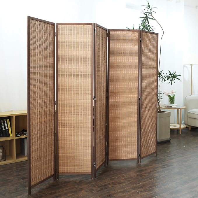 Furnnylane 5 Panel Bamboo Room Divider by Furnnylane