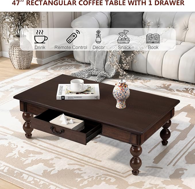 Retro Traditional Coffee Table - Image 3