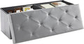 DUMOS 43 Inch Folding Storage Ottoman Bench, Large Storage Chest withThicker by DumosLifestyle