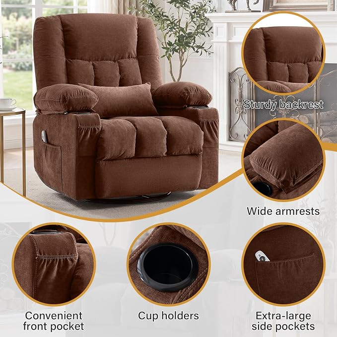 Swivel Recliner Chair for Adults - Image 7