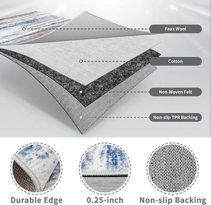3x16 Washable Hallway Runner Rug: Extra Long Runners - Image 4