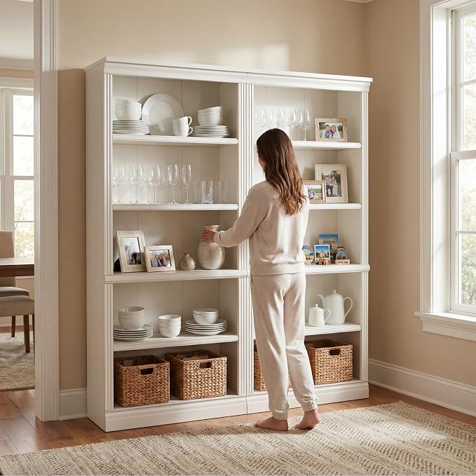 Furniwell Bookcase Bookshelves, 5-Shelf Tall Bookcase 71" Wood Open Display - Image 5