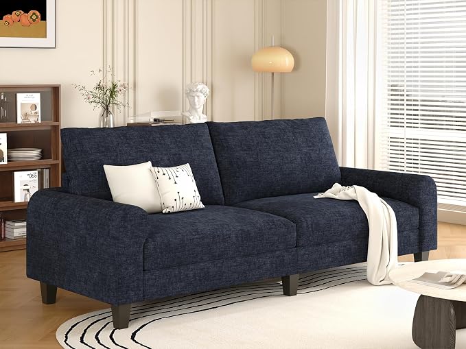 EASE MOOSE 70.6" Modern Deep Seat Loveseat Couch, Soft Chenille Sofa by EASEMOOSE