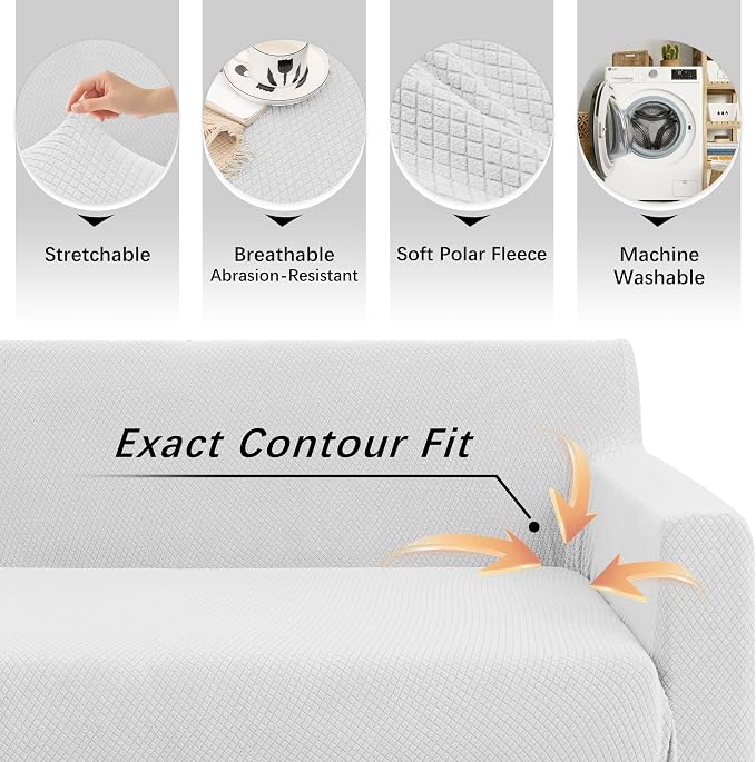 Arfntevss Stretch Sectional Couch Covers L Shaped Corner Sectional Sofa Cover - Image 5