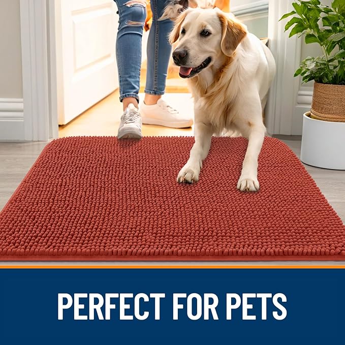 OLANLY Dog Door Mat for Muddy Paws 70x24, Absorbs Moisture and Dirt, Absorbent - Image 6