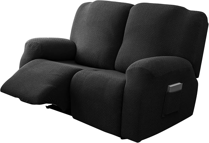 Genina Recliner Loveseat Covers, Stretch Reclining Sofa Covers, 2 Seater Couch - Image 9