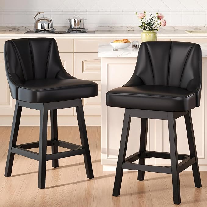 YaFiti Swivel Bar Stool 1 Pcs, 26 Inch Counter Height Bar Stools - Image 2