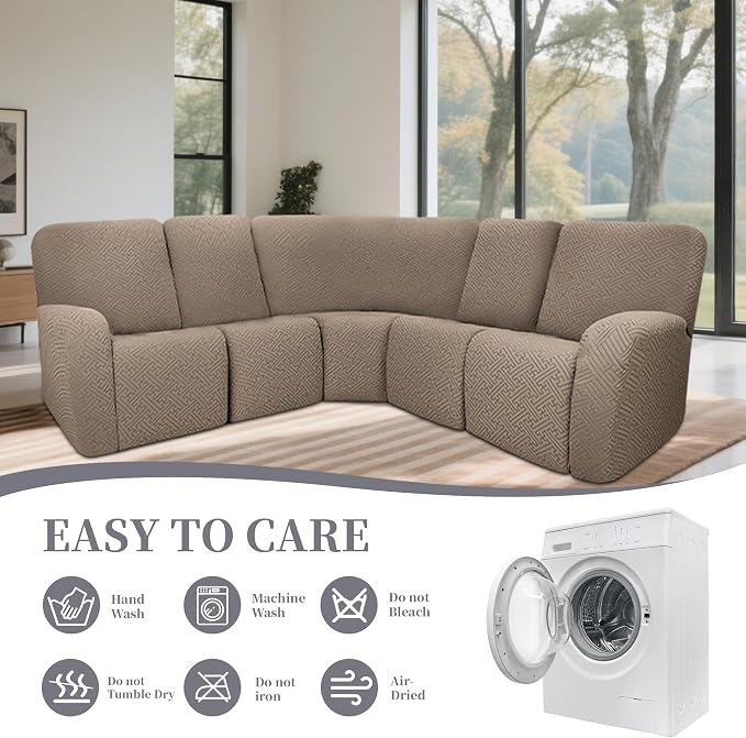 100% Waterproof Sectional Recliner Couch Covers - Image 8