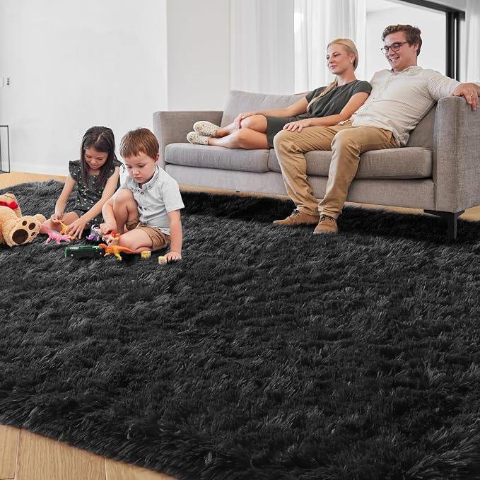 PAGISOFE 6x9 Ft Fluffy Bedroom Rugs, Fuzzy Shaggy Carpet, Indoor Plush Nursery - Image 2