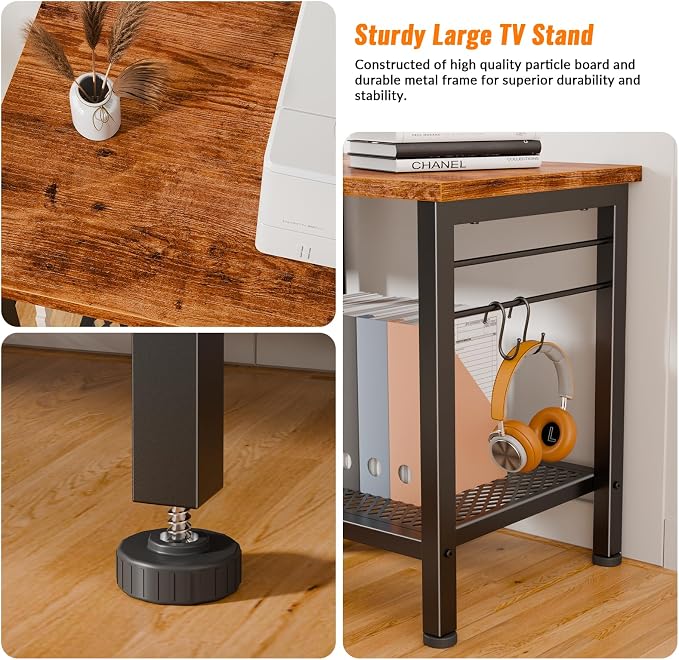 Furologee TV Stand for TVs up to 65 Inch, Entertainment Center - Image 7