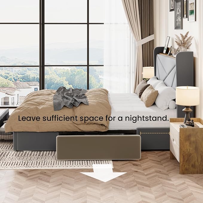 SHA CERLIN Queen Bed Frame - Image 8