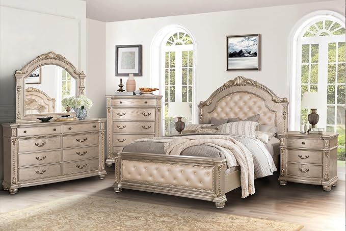 First of a Kind Evelyn Traditional 5 Piece Queen Bedroom Set by FirstofaKind