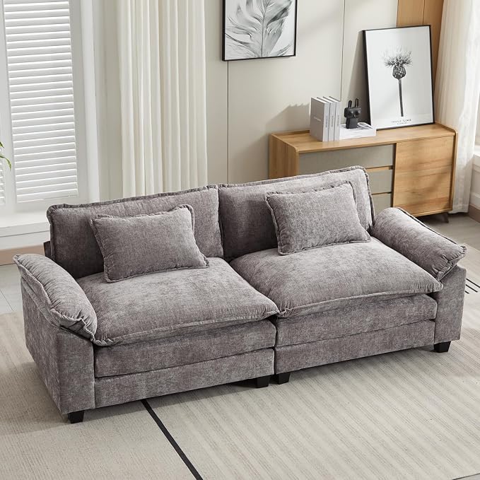 Oprisen 86" Modular Sectional Sofa, Comfy Cloud Couch Sectional Sofa by Oprisen