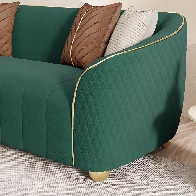 2-Piece Luxury Velvet Sofa Set for Living Room, Elegant Design Couch Set - Image 9