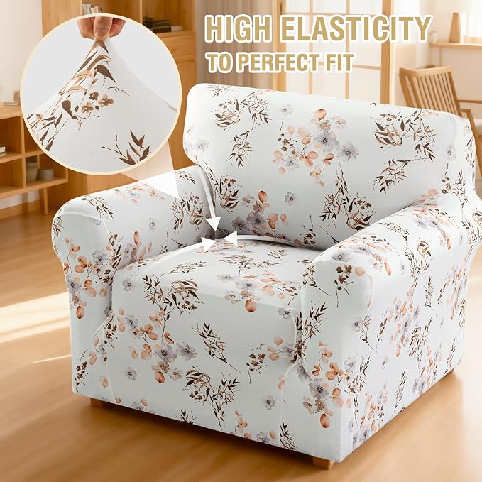 H.VERSAILTEX Floral Pattern Chair Cover Printed Sofa Slipcovers High Stretch - Image 6