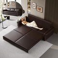 Faux Leather Sleeper Sofa Couch by LITVZ