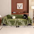 VClife Emerald Green Ginkgo Botanical Sofa Cover Non Slip Chenille Couch Cover by VCLIFE