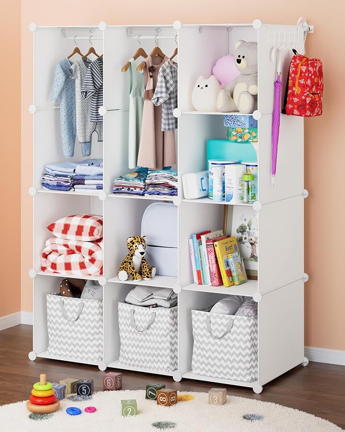 CUBEDIY Baby Closet Organizer for Nursery: Durable Baby Wardrobe for Closet by CUBEDIY
