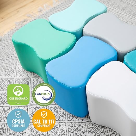 ECR4Kids SoftZone Toddler Modular Stool Seating Set, Classroom Furniture - Image 7