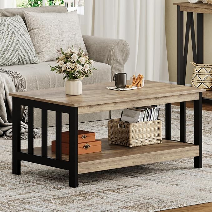 ChooChoo Farmhouse Coffee Table, Living Room Table by ChooChoo