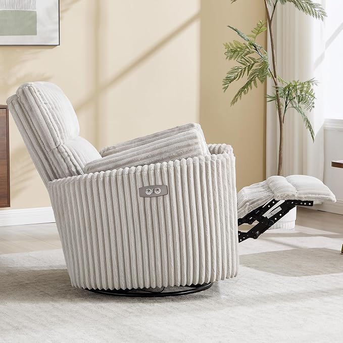 Power Recliner, Nursery Swivel Glider Rocking Chair - Image 7
