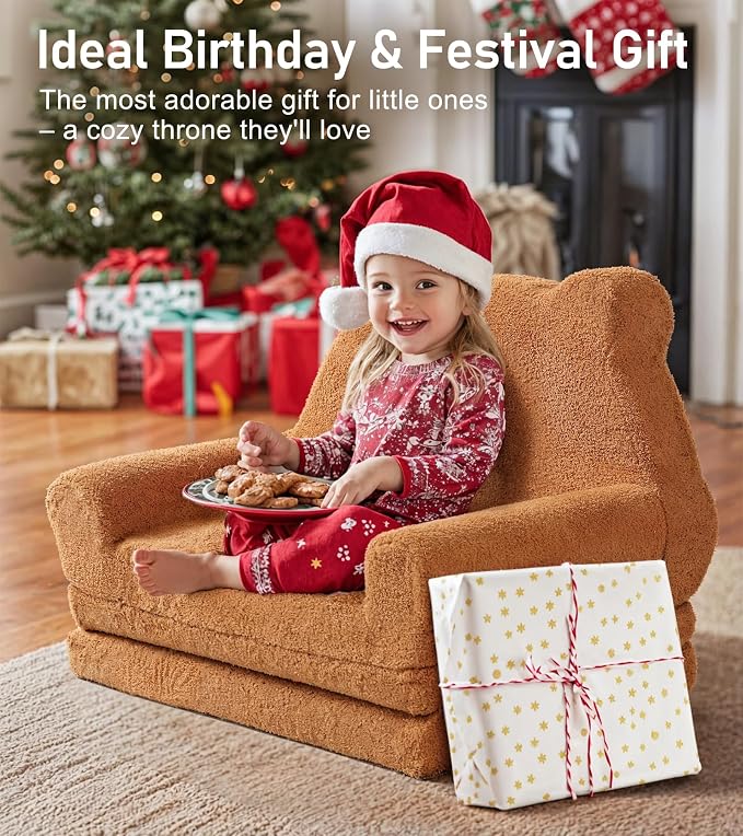 little dove Extra Wide Soft Toddler Couch Fold Out, Comfy Toddler Chair - Image 7