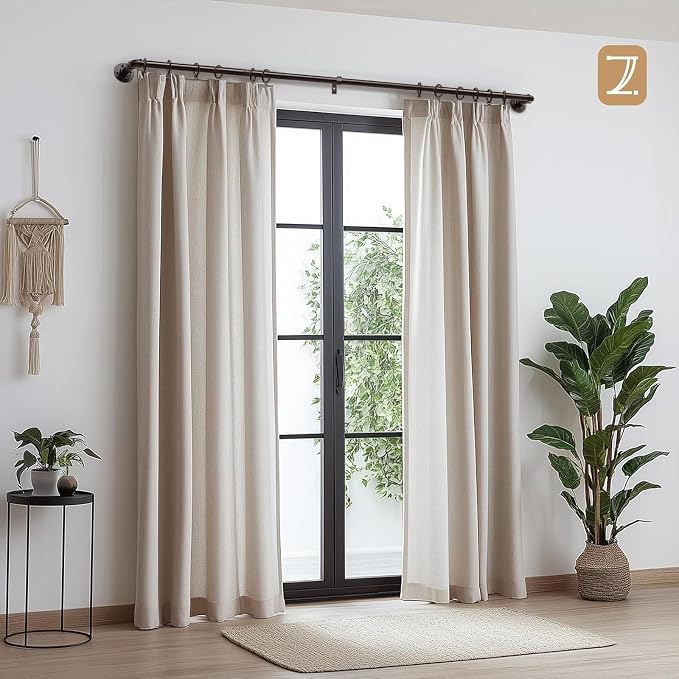 Zeerobee Curtain Rods for Windows 72 to 144, 1 Inch Industrial Wrap Around - Image 2