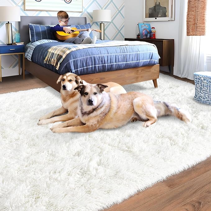 Rugs for Living Room 9x12, Soft Shaggy Modern Shag Area Rug for Bedroom - Image 3